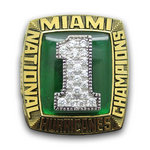 1989 Miami Hurricanes National Championship Ring