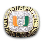 1991 Miami Hurricanes National Championship Ring