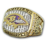 2000 Super Bowl XXXV Baltimore Ravens Championship Ring